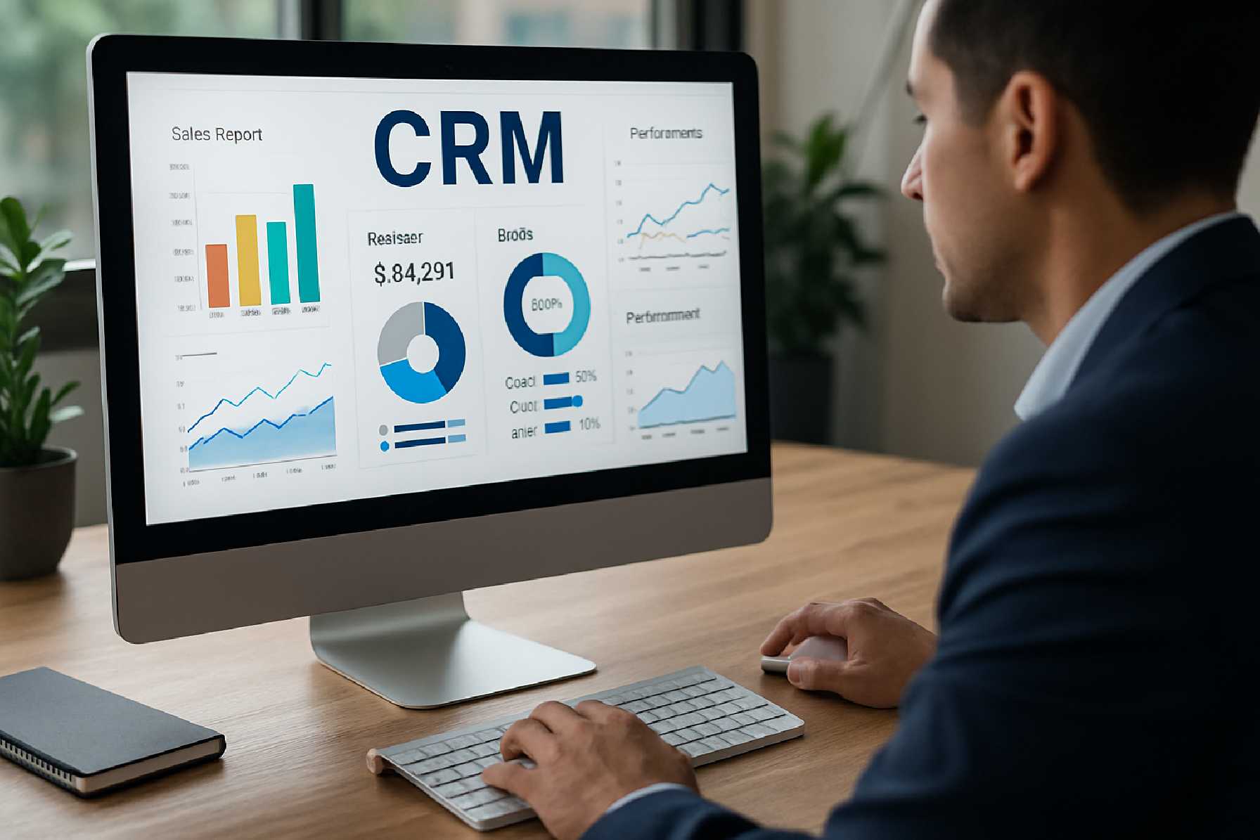 מערכת CRM עם דוחות מכירה וניהול ביצועים