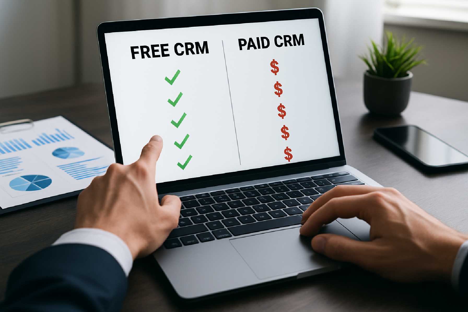 מערכת CRM חינמית מול מערכת CRM בתשלום