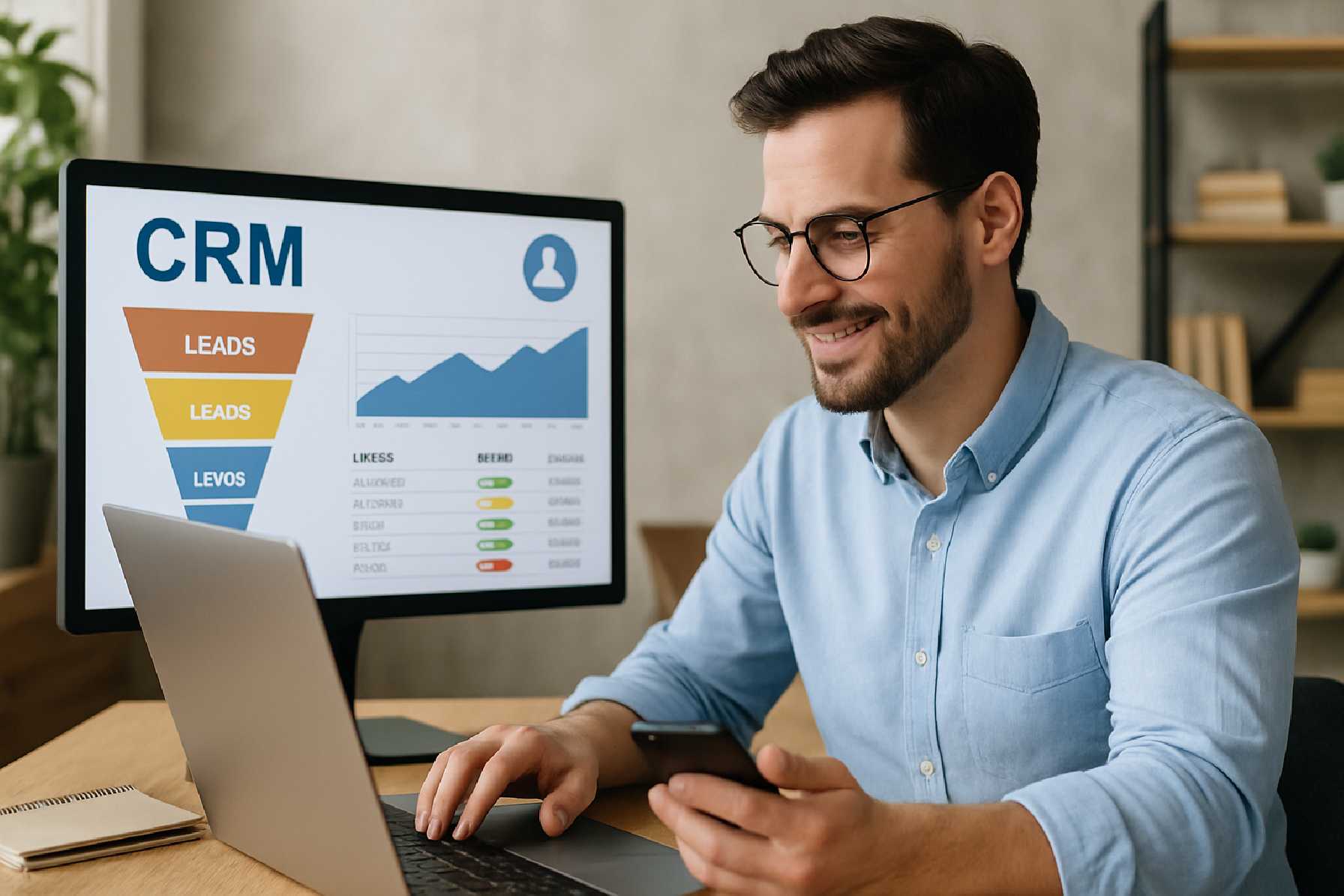 מערכת CRM עם ניהול לידים לעסק קטן