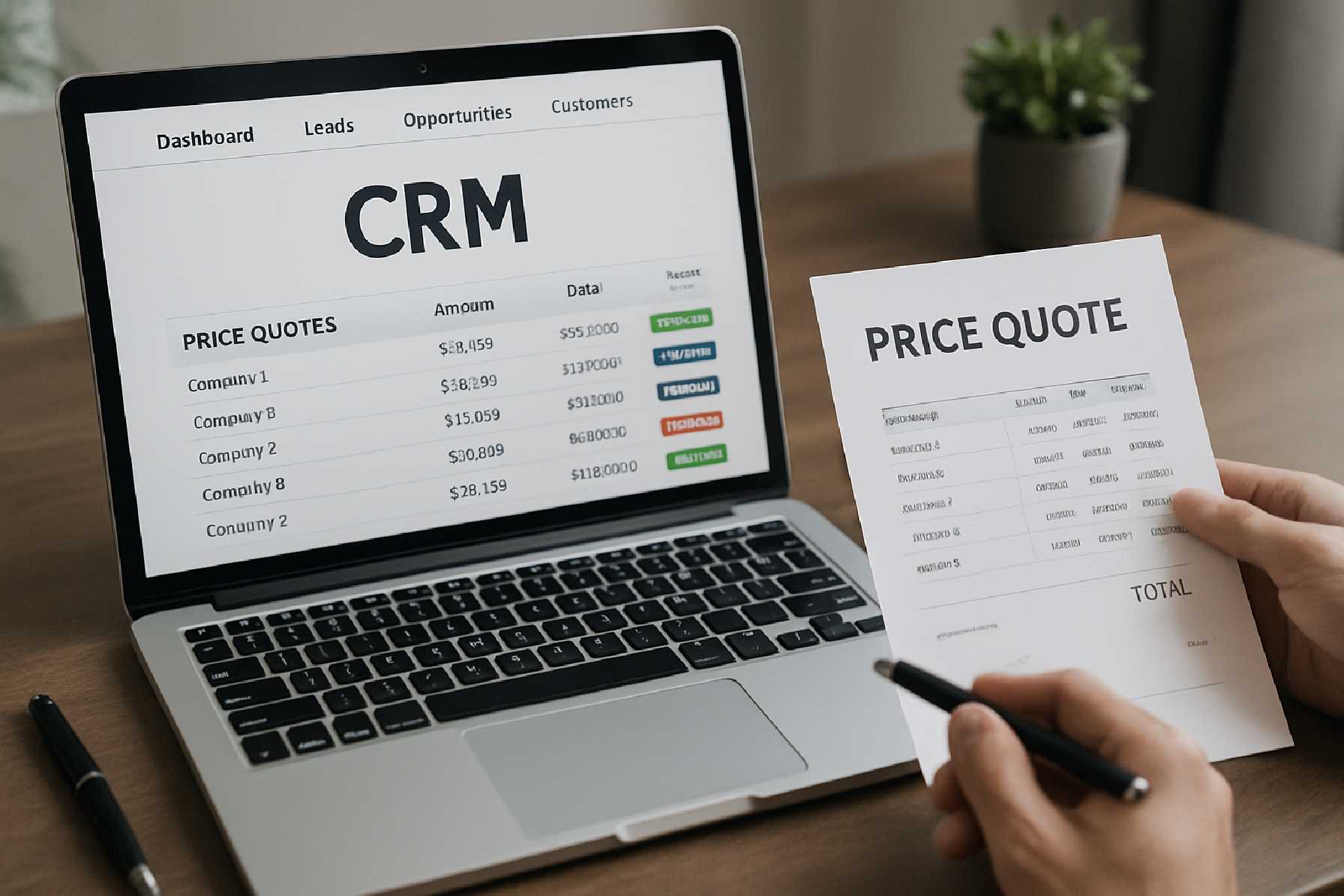 מערכת CRM עם מעקב אחרי הצעות מחיר